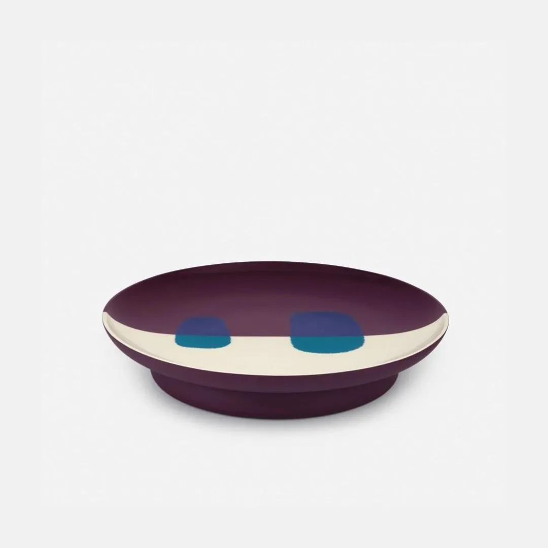 Islet Round Tray | Purple MDF Haute Laque