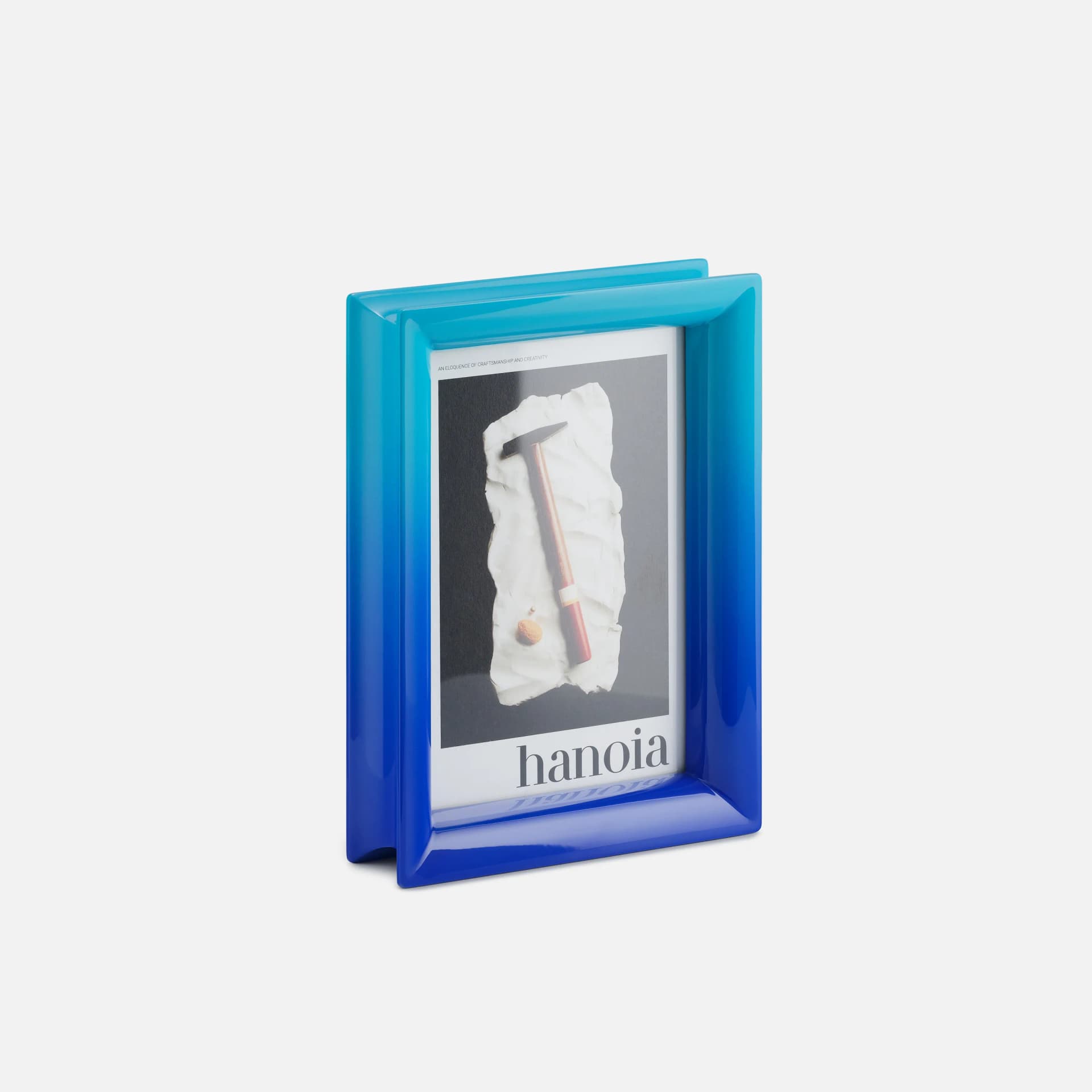 Moonbow Photo Frame Small | Midnight Blue Lacquer and Brass