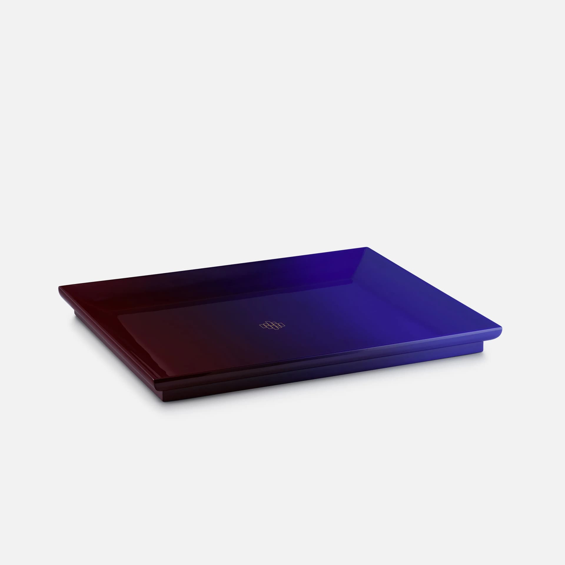 Moonbow Rectangular Tray Large | Blue Purple Haute Laque