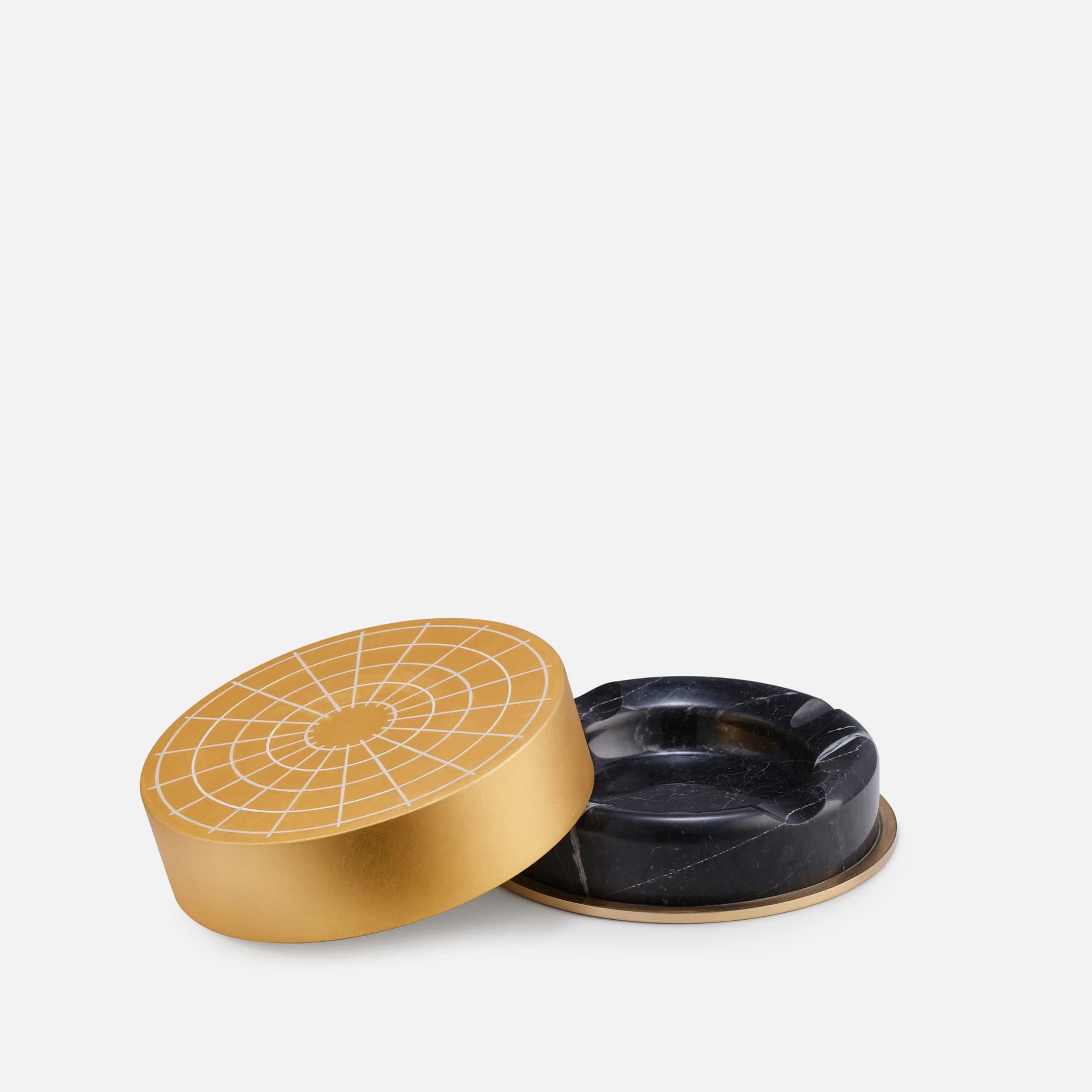 Aurify Gold Ashtray | 24K Gold Leaf and Marble