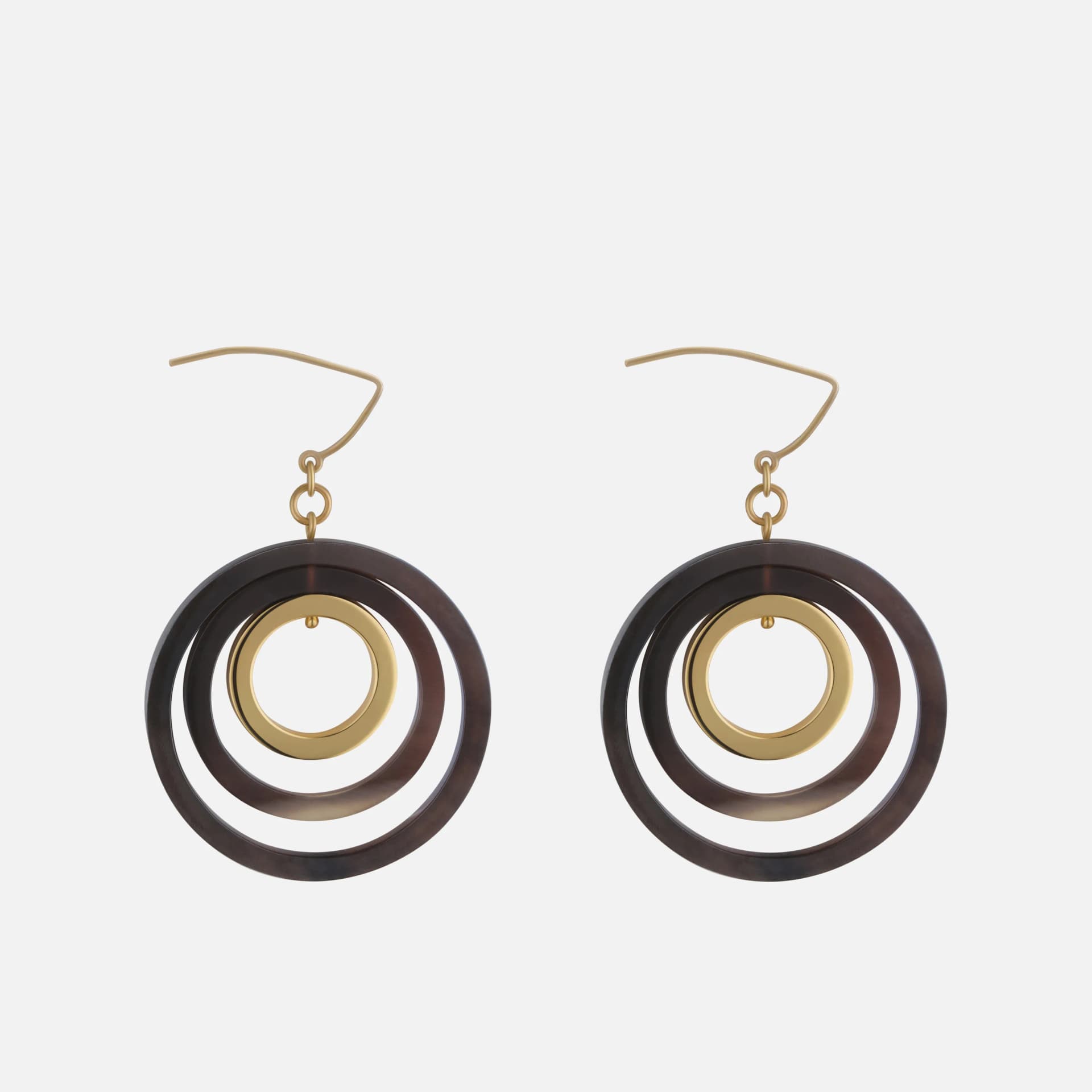 Rice Interlocking Earrings | Brass and Horn