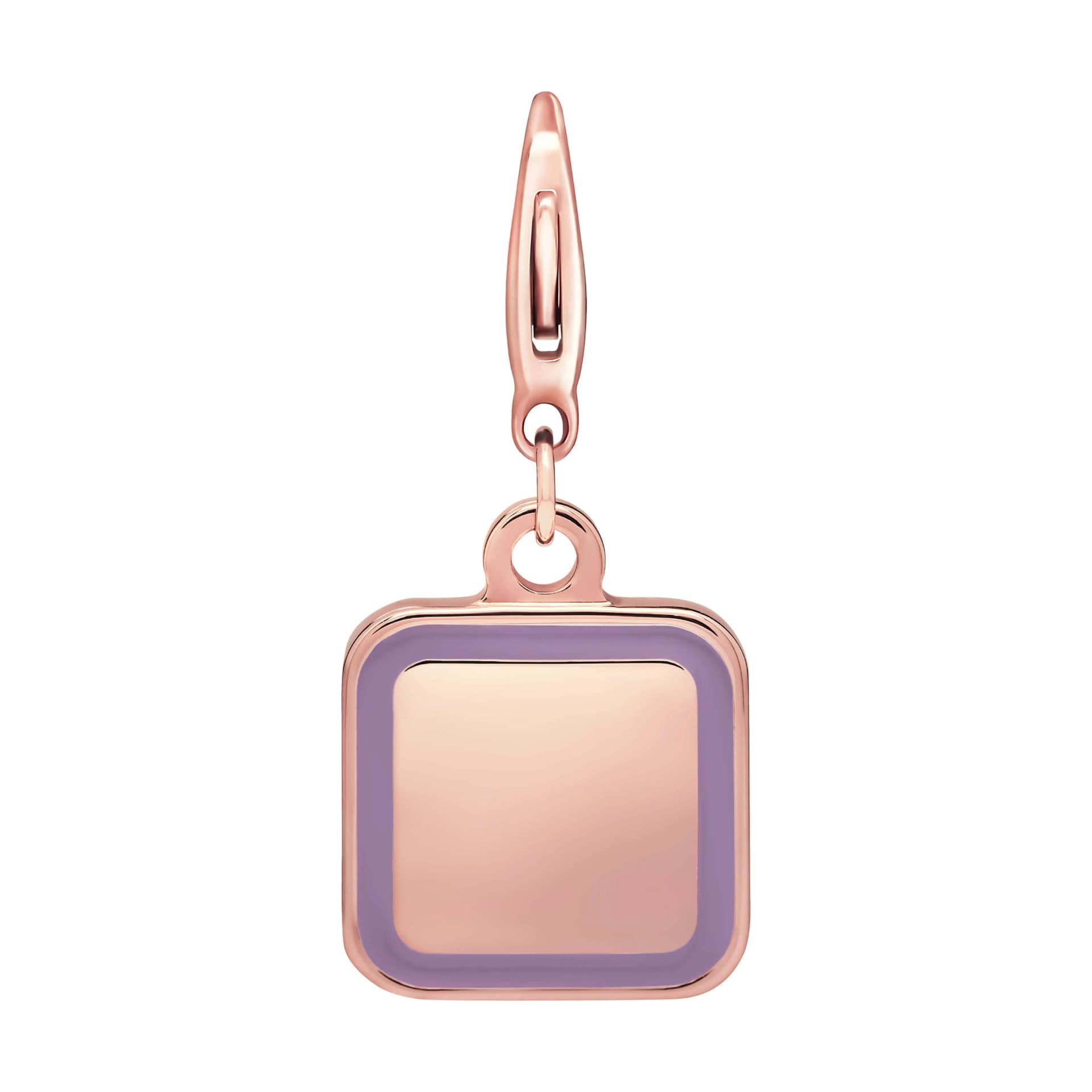 Aura Square Rose Gold Plated Charm | 18K Rose Gold-Plated Brass