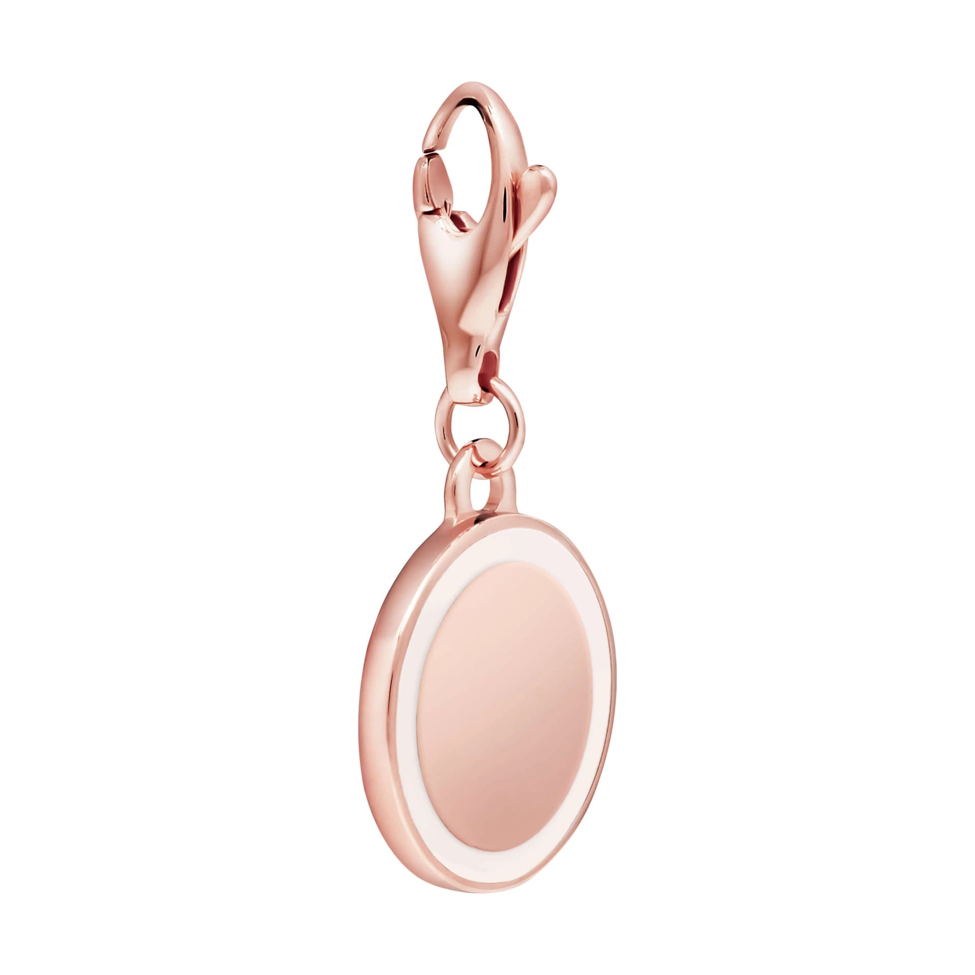 Aura Round Rose Gold Charm | 18K Rose Gold-Plated Brass