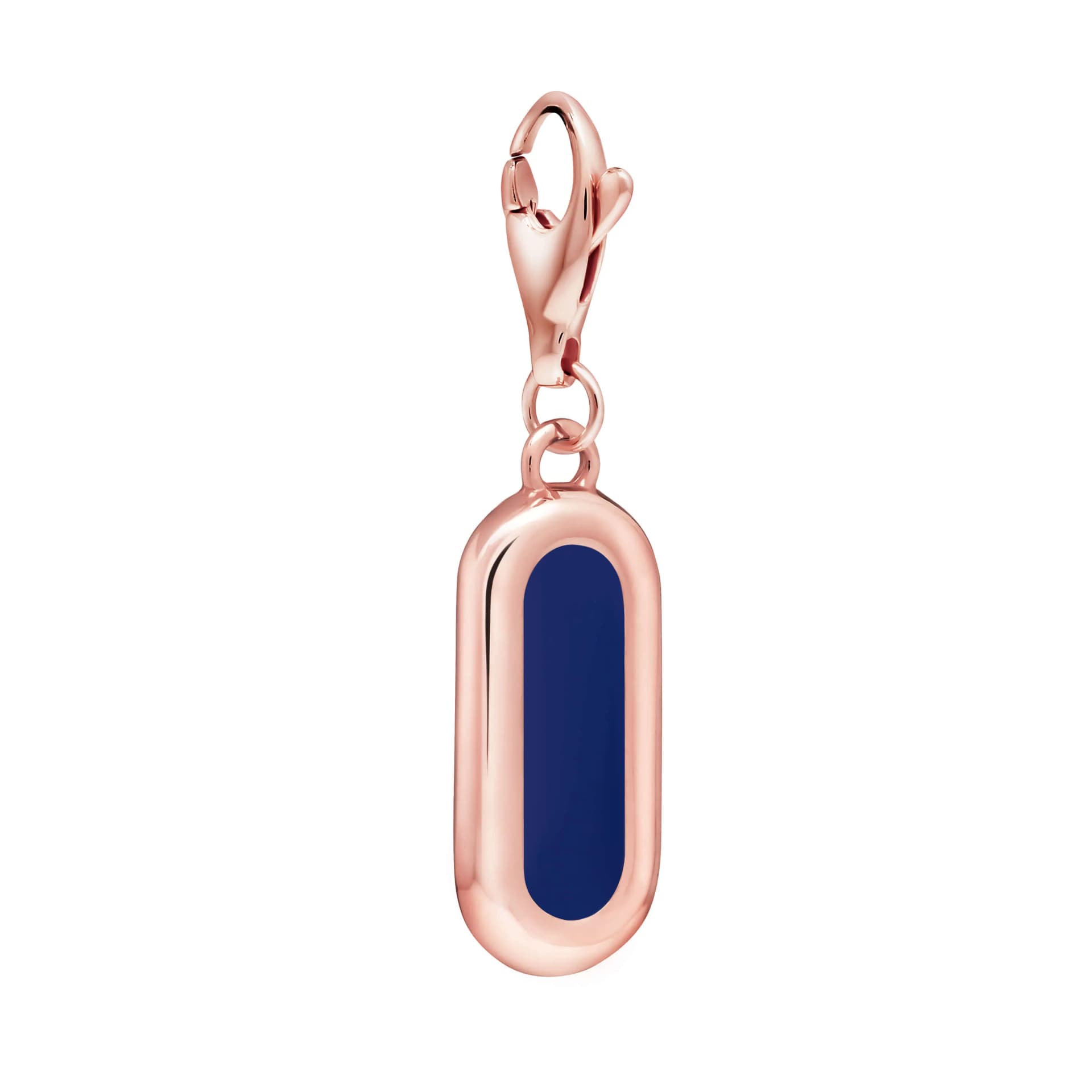 Aura Oval Charm | 18K Rose Gold-Plated Brass and Lacquer