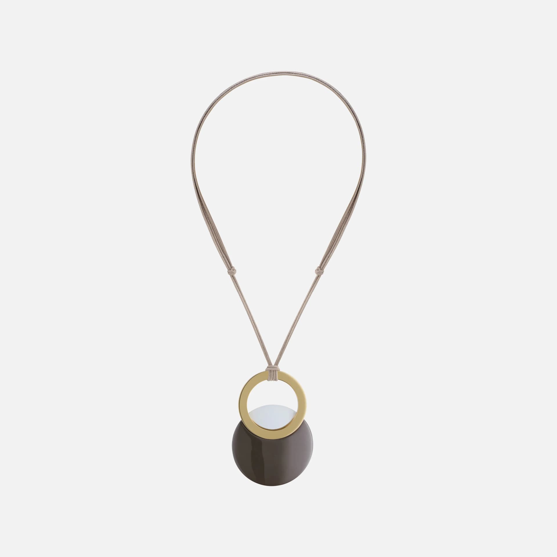 Eclipse Necklace | Brass and Lacquer Pendant