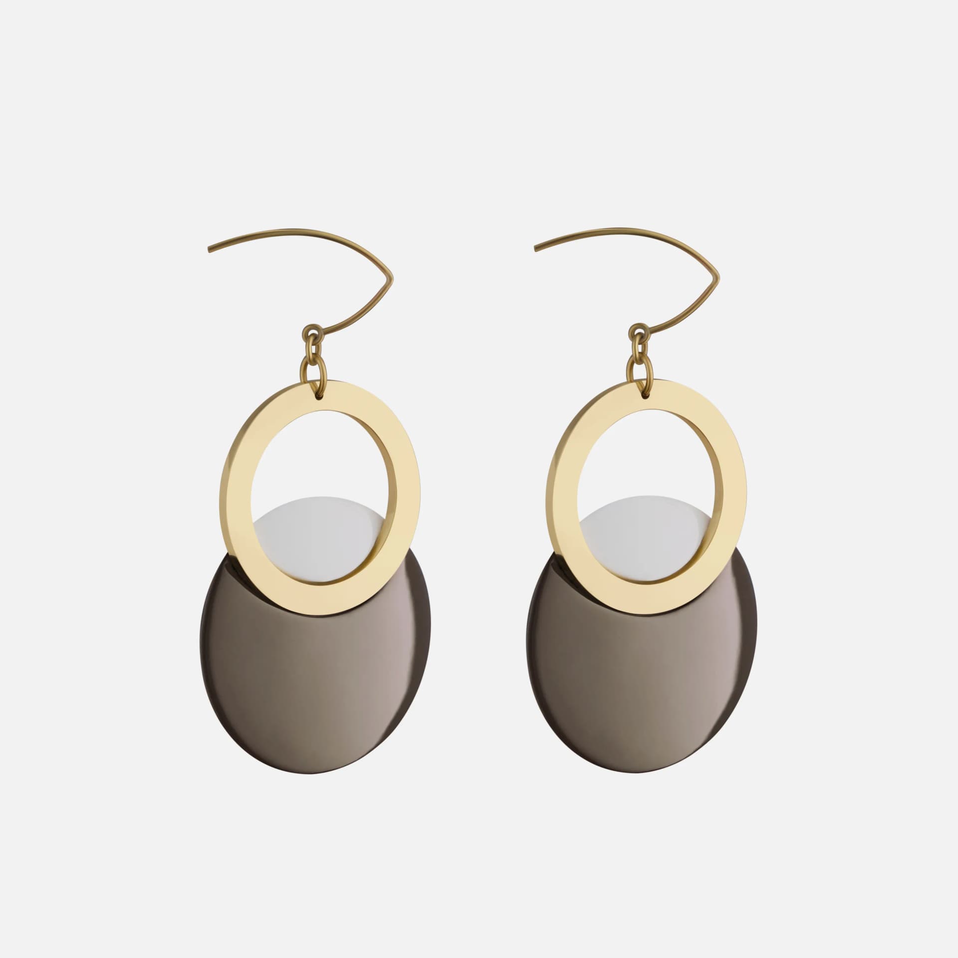 Eclipse Statement Earrings | Brass and Lacquer