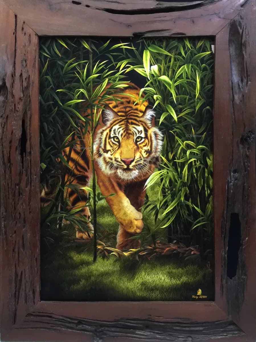 Spirit Hero | Hand-Embroidered Silk Art | 70x110 cm