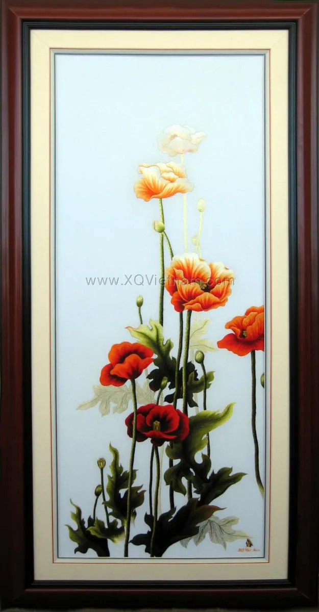 Happiness of Coming Back 2 | Hand-Embroidered Silk Art | 50x110 cm