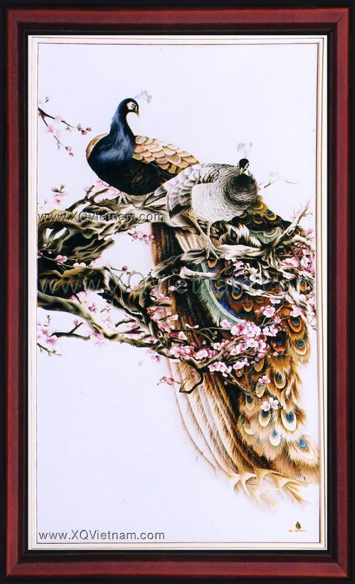 Happiness of the Spring | Hand-Embroidered Silk Art | 1.05 x 1.8 m