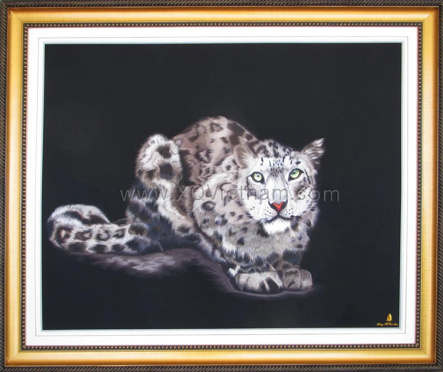 The Wild Night | Hand-Embroidered Silk Art | 110 x 135 cm