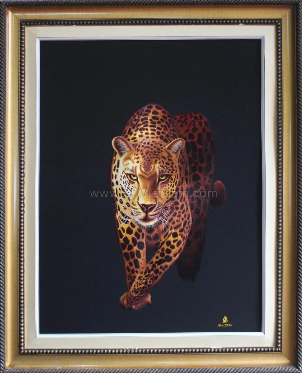 Valiant Night | Hand-Embroidered Silk Art | 90x120 cm
