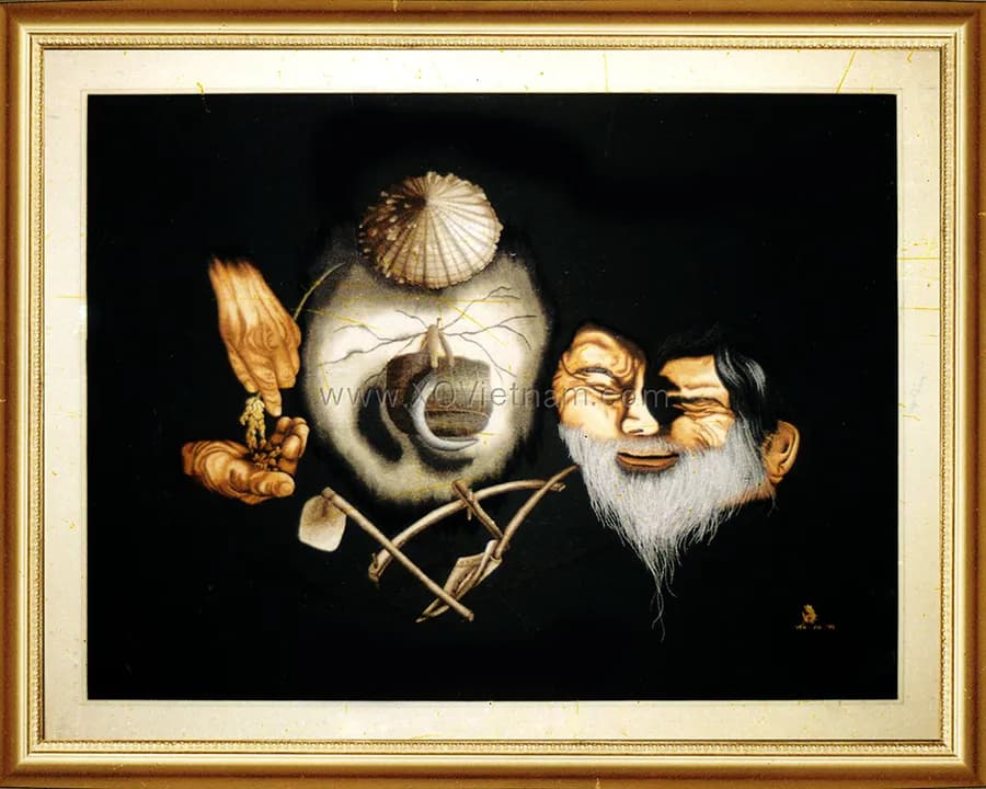 Ideology | Hand-Embroidered Silk Art | 90x100 cm
