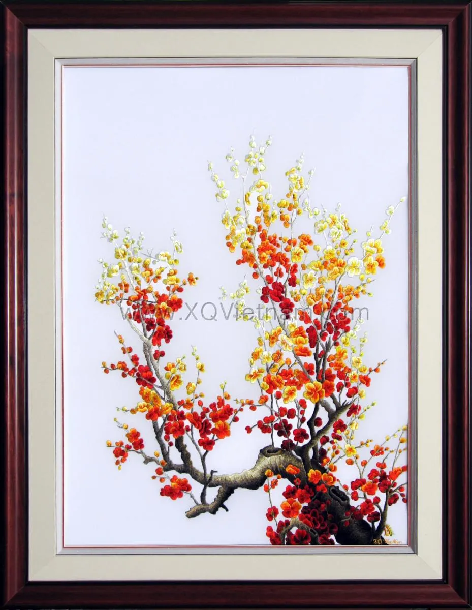 Waking Up Spring 10 | Hand-Embroidered Silk Art | 60x80 cm
