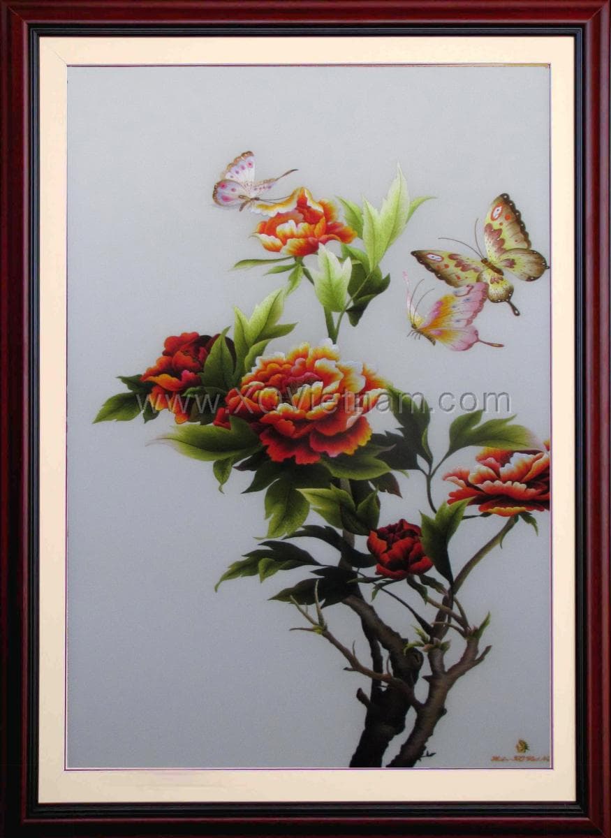 Rhythm of Spring 2 | Hand-Embroidered Silk Art | 60x100 cm